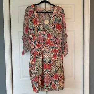 Anthropologie Maeve Colorful Mini Dress Size 14